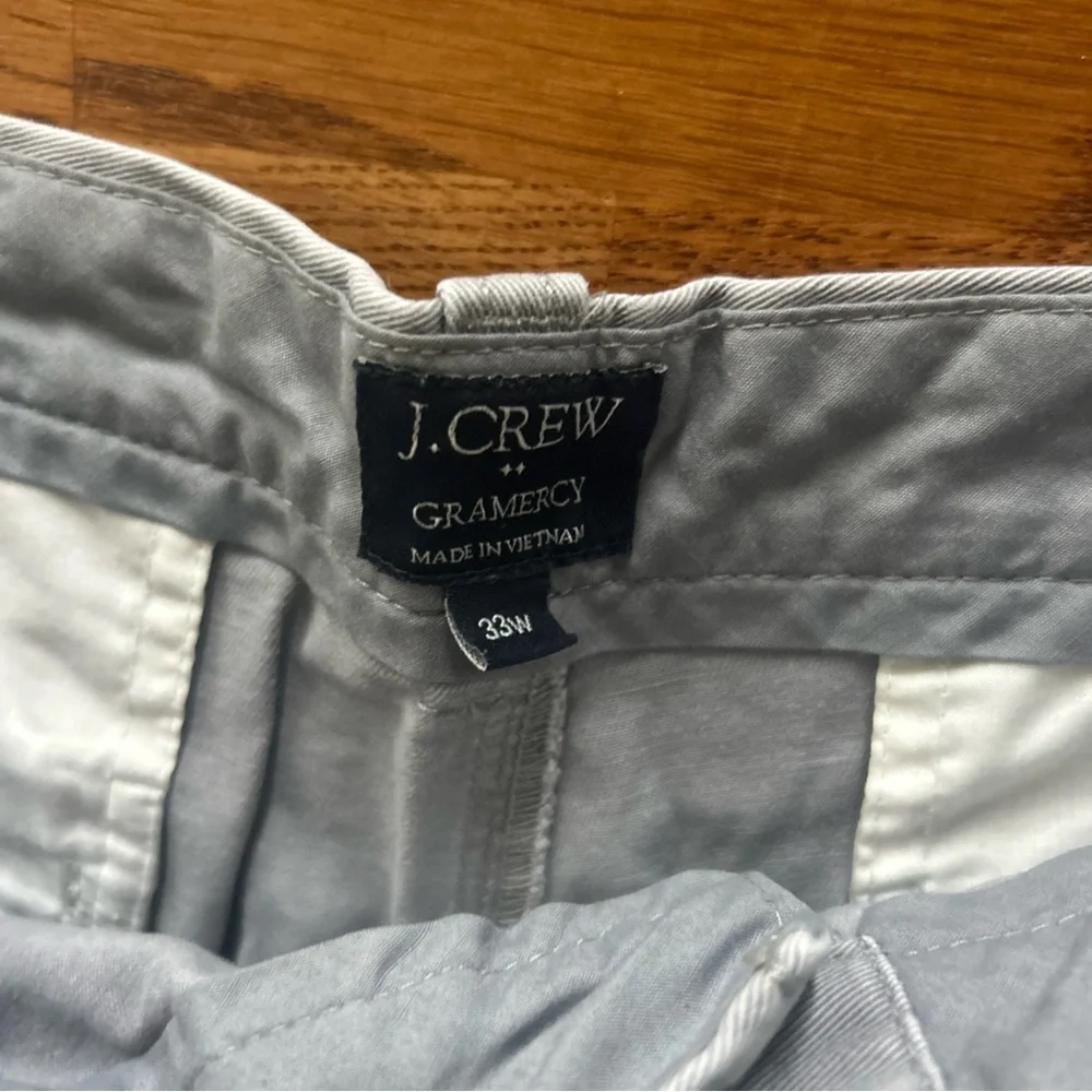 J.Crew Gramercy Shorts 33 Chino Pockets Gray Stone Poplin Cotton Twill 9